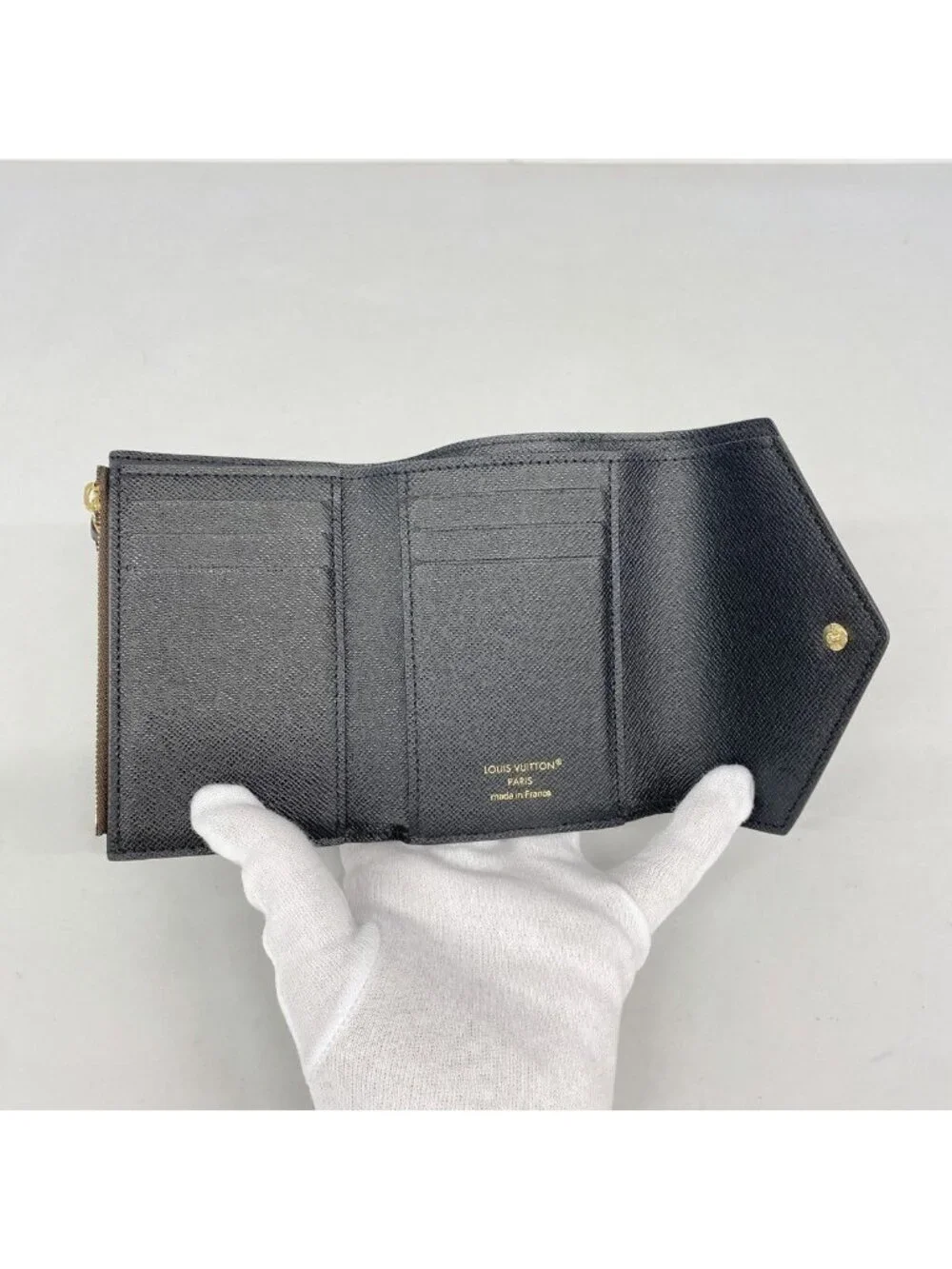 Louis Vuitton Trifold Wallet Monogram Reverse Portefeuille Victorine Brown
